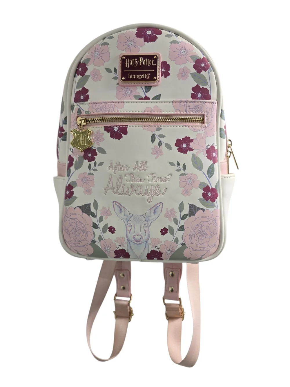 Harry Potter Loungefly Always Floral Mini Backpack in Pink| White